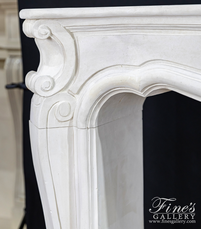 Marble Fireplaces  - French Themed Limestone Mantel - MFP-1916